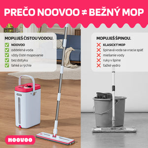 Dvojkomorový plochý mop - samočistiaci