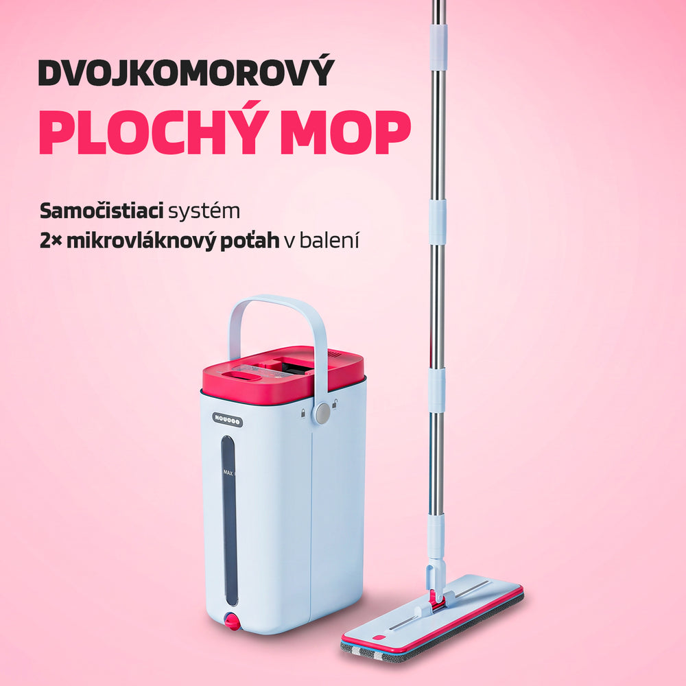 Dvojkomorový plochý mop - samočistiaci