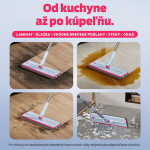 Dvojkomorový plochý mop - samočistiaci